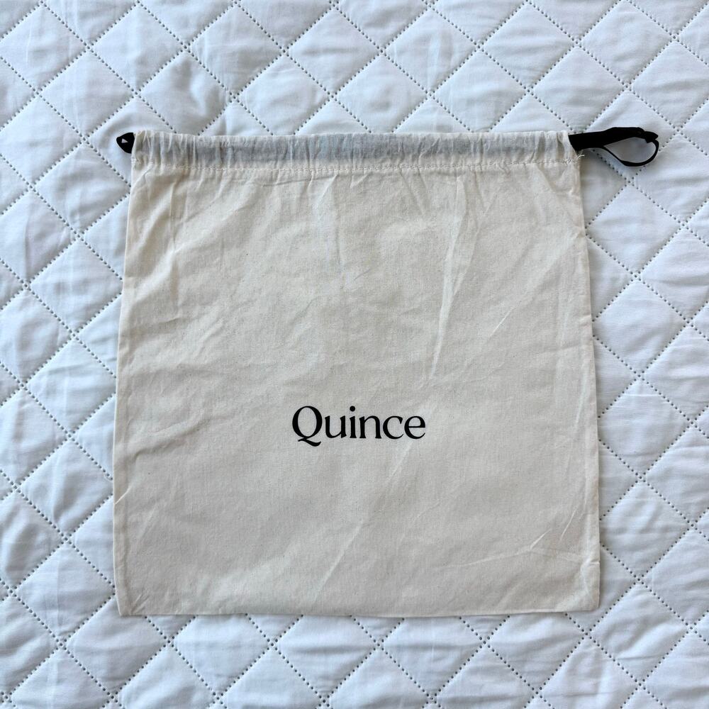 Quince Organic Cotton Drawstring Dust Bag 13x13 Storage Pouch Travel Organizer